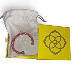 Kendra Scott Braided Cuff Bracelet 8.5 with Dust Bag and Gift Box